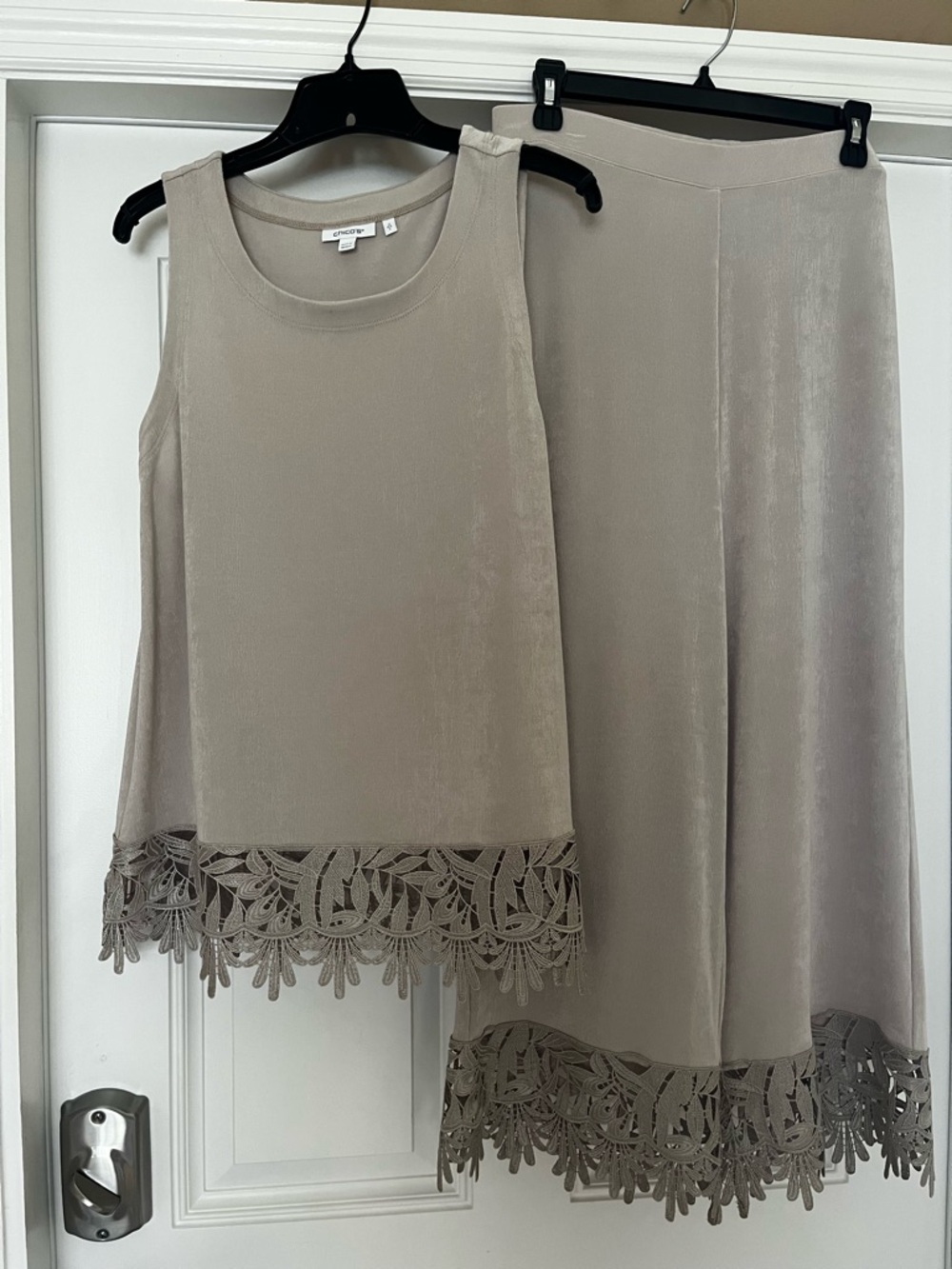 Chico's travelers Light Champagne Shell Top and bottom - Picture 5 of 16